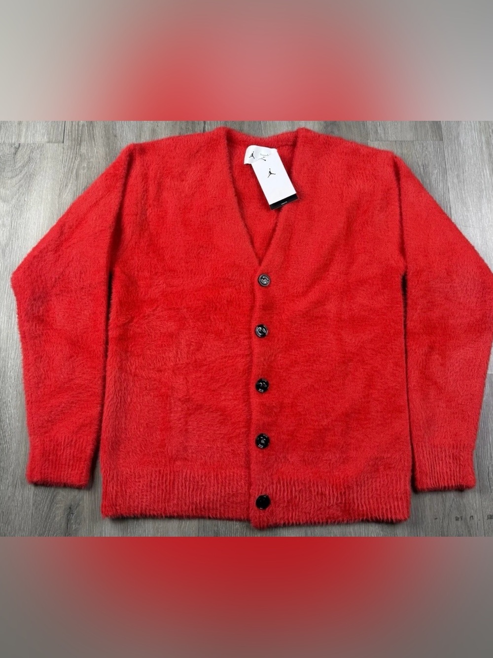 Jordan Jayson Tatum Men's Knit Cardigan Sweater University Red IH0612-657 sz L
